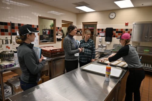 School Nutrition team working in the kitchen